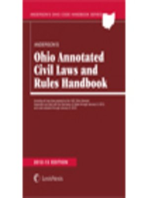cover image of Anderson's Ohio Annotated Civil Laws & Rules Handbook